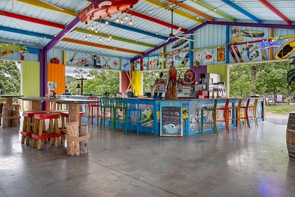 Rock Island Tiki Bar colorful interior